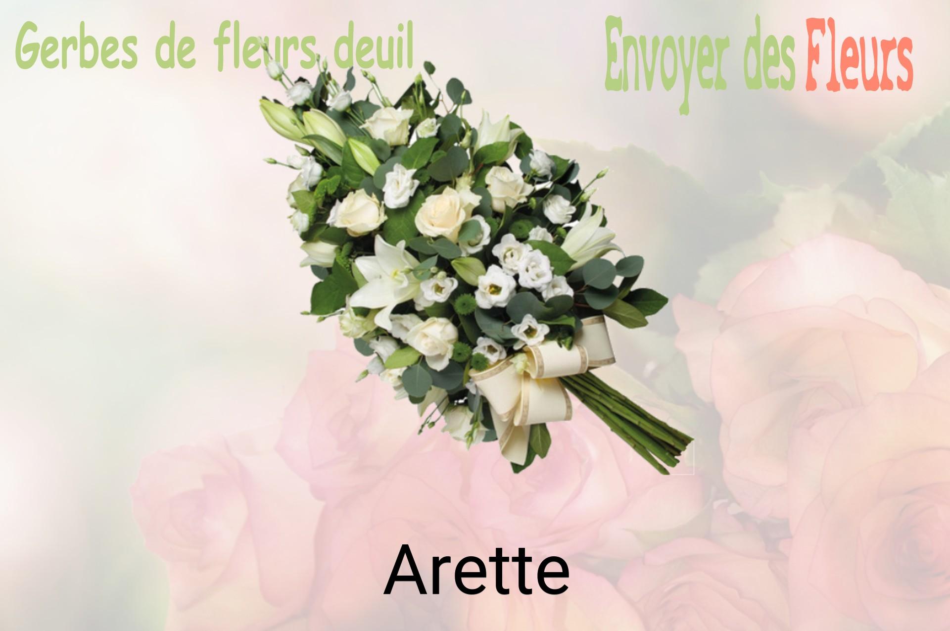 Gerbe de fleurs de deuil livrée à Arette